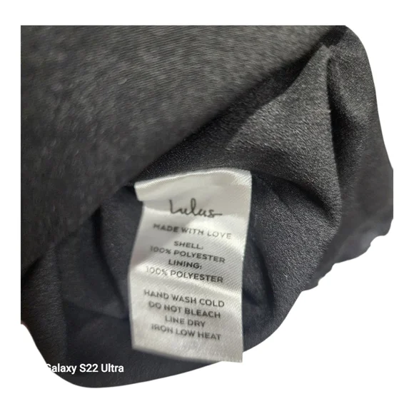 Lulus Cottagecore Black Floral Tie-Front Mini Dress – Size L Boho Romantic Cute - Picture 11 of 13